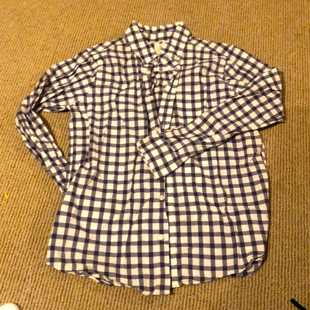 Lands End Kids boys plaid shirt size large 14–16